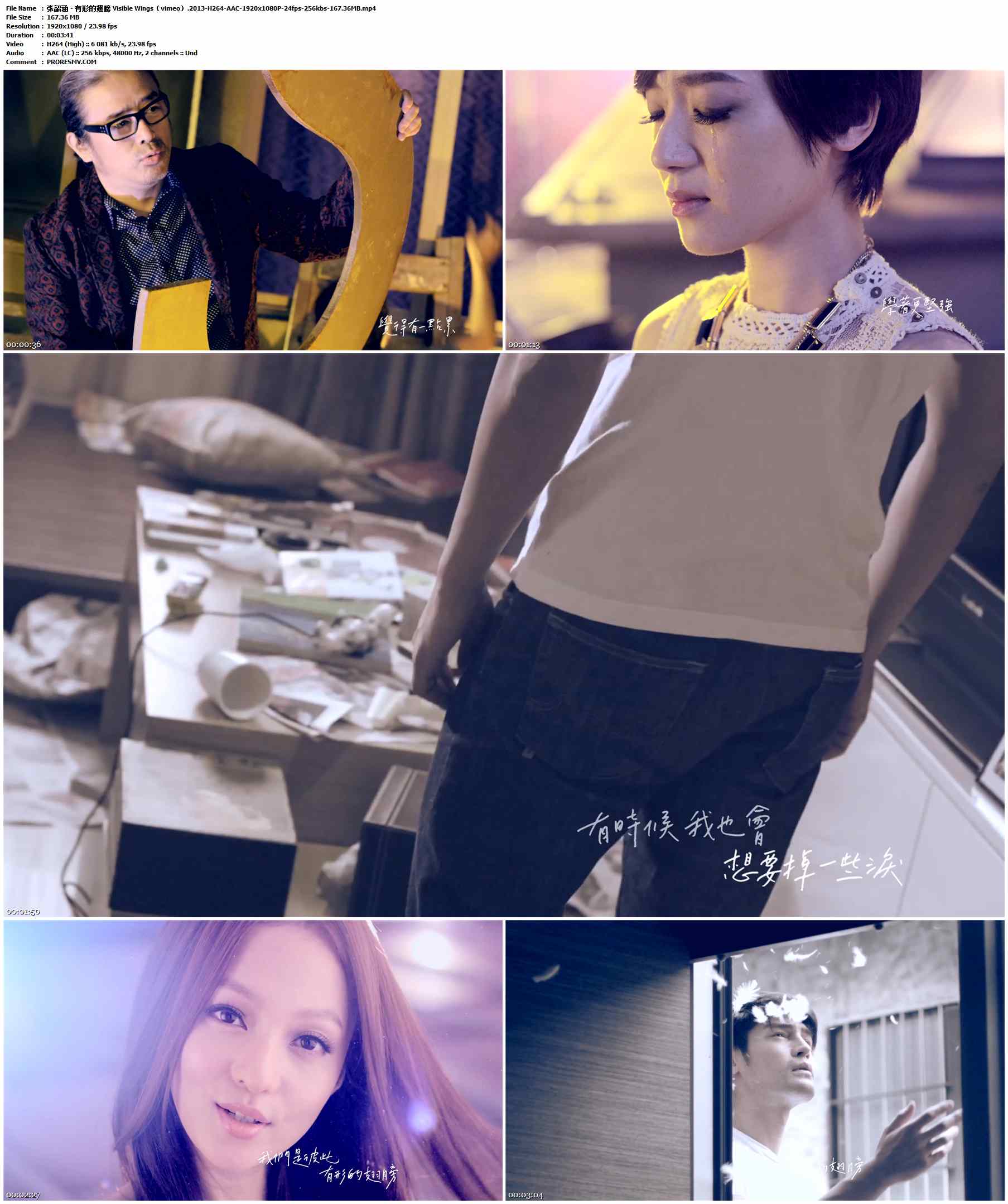 张韶涵 - 有形的翅膀 Visible Wings（vimeo）.2013-H264-AAC-1920x1080P-24fps-256kbs-167.36MB官方MV_高清MV